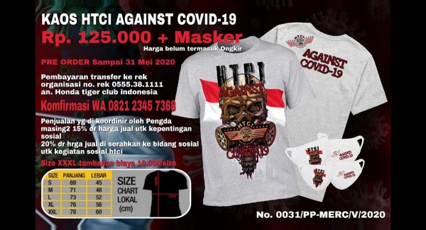 Official T-Shirt Fight Covid-19 (Free Masker Keren)